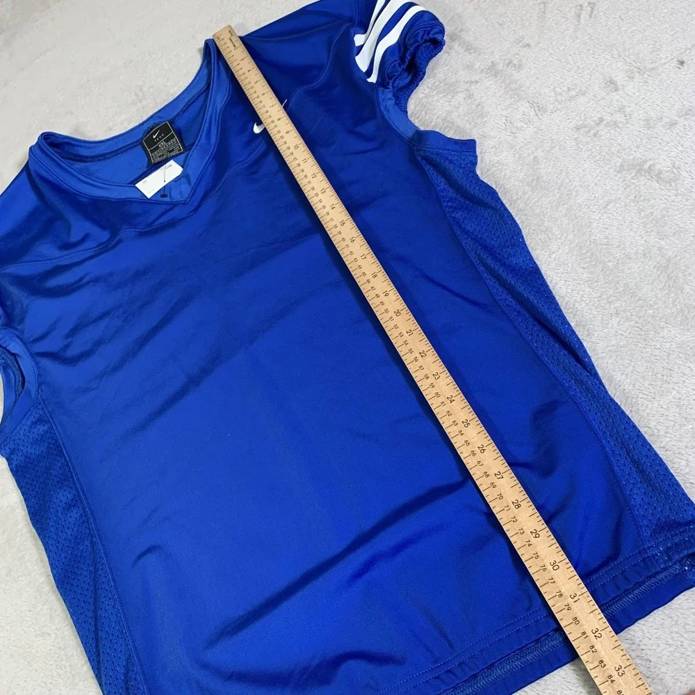 Nike Team Football Jersey Mens 2XL Blue Short Sleeve Performance CI3767-494 NEW